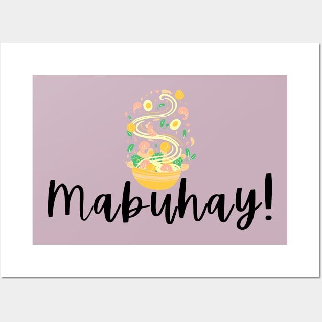 Pilipinas Pinoy Food Mabuhay Wall Art by CatheBelan